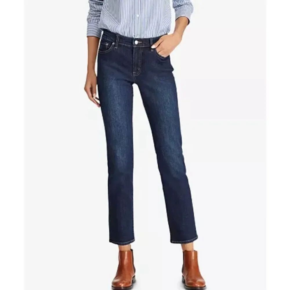 Lauren Ralph Lauren Modern straight curvy dark wash Jean 12